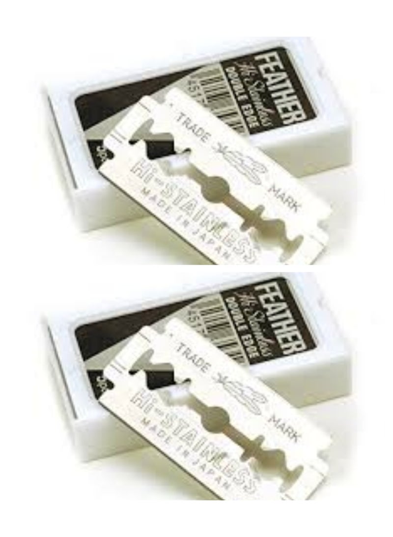 Double Edge Razor Blades Silver 2 PCS